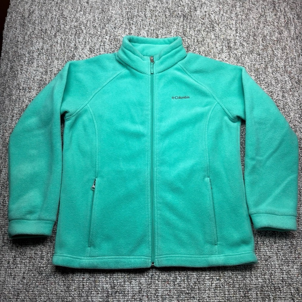 Columbia Jacket Youth Girls Size XL 18-20 Full Zip Fleece Blue WG6756